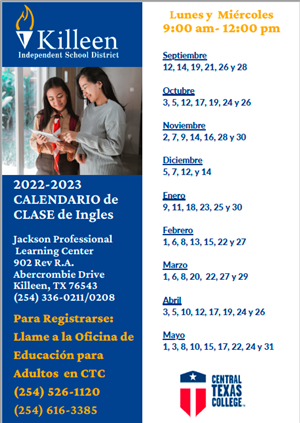 KISD CTC ESL Flyer Sp